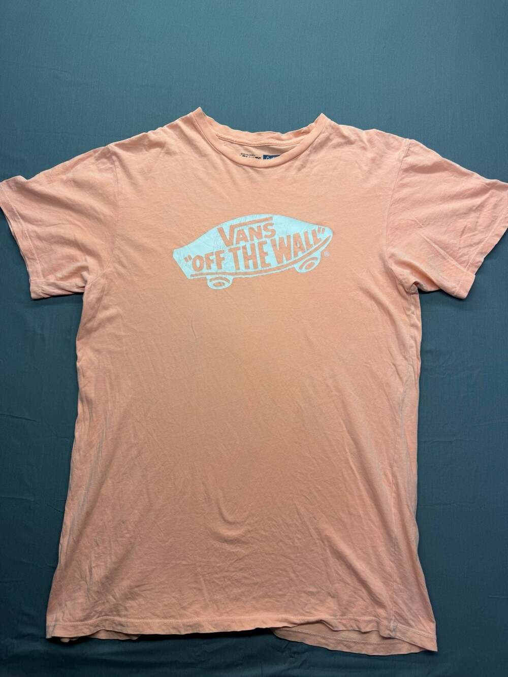 Vans Off The Wall Peach Graphic T-Shirt Medium